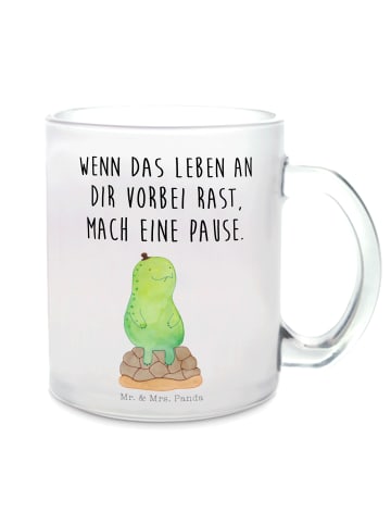 Mr. & Mrs. Panda Tasse Schildkröte Pause mit Spruch in Transparent
