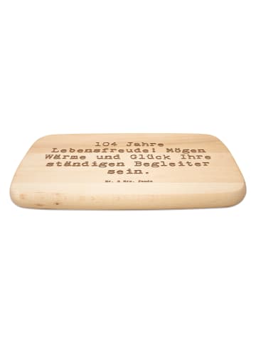 Mr. & Mrs. Panda Frühstücksbrettchen Spruch 104. Geburtstag Lebe... in Transparent