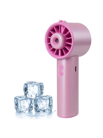 AWAVE Tragbarer Handventilator mit Wasserkühlung und Akku USB Wiederaufladbar in Pink