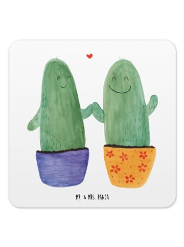 Mr. & Mrs. Panda Coaster Kaktus Liebe ohne Spruch in Weiß