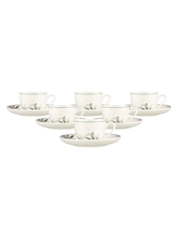 Seltmann Weiden 6er Set Espressotassen mit Untertassen Savona Provence 110 ml bunt-beige in bunt-beige