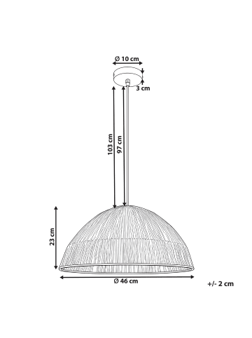 Beliani Pendelleuchten WERU in  - (W) 46 x (H) 129 x (L) 46 cm
