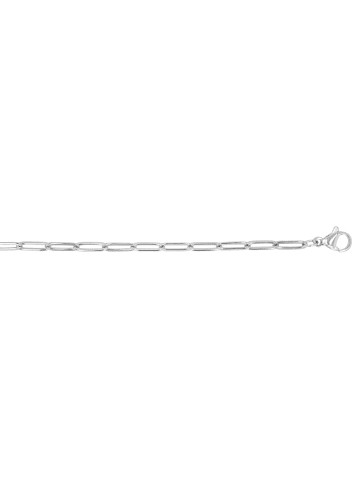 Adeliás Damen Edelstahl Halskette Gliederkette 45 cm in silber