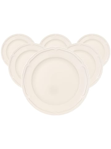 Villeroy & Boch 6er Set Speiseteller Manoir in ø 26,7 cm in weiß