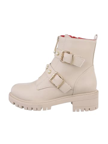 Ital-Design Stiefelette in Beige