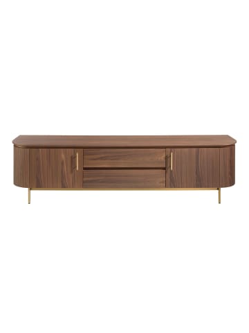 Angel Cerdá TV-Schrank 3227 in Walnuss / Gold – (B)220 x (H)45 x (T)55 cm