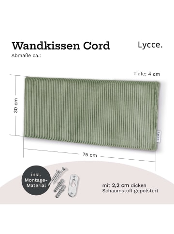 Lycce Wandkissen 1er Pack in Salbeigrün