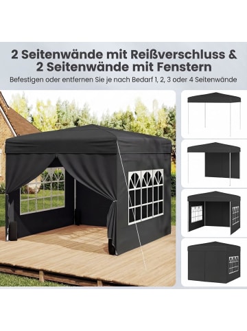 COSTWAY Pop up Pavillon 3 x 3 m in Schwarz