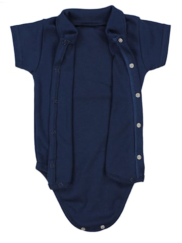TupTam Baby Jungen Langarm Kurzarm Body mit Kragen in blau Modell 1