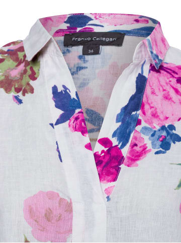 Franco Callegari Bluse in weiß altrosa - 0031