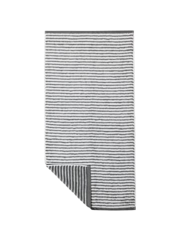 Erwin Müller Jacquard Handtuch 4er-Pack Streifen Konstanz in anthrazit