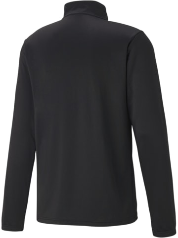 Puma T-Shirt "TeamRISE 1/4 Zip Top" in Schwarz