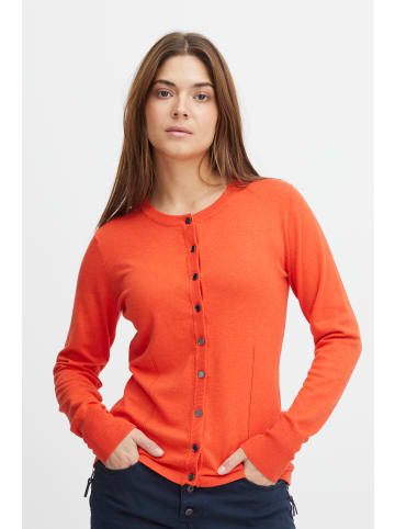 PULZ Jeans Strickjacke PZSARA Regular fit in Cherry Tomato Melange