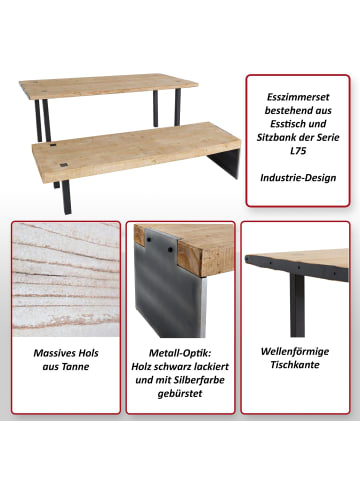 MCW Esszimmer-Set L75 Esstisch Sitzbank