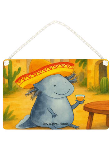 Mr. & Mrs. Panda Schild Axolotl Tequila Design ohne Spruch in Weiß