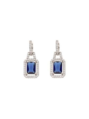 faina Women Drop Earrings in Silver Navy