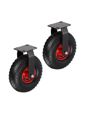 2 x Bockrolle in Schwarz/ Rot - 3.00-4