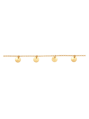 Elli Halskette 925 Sterling Silber Geo, Plättchen in Gold
