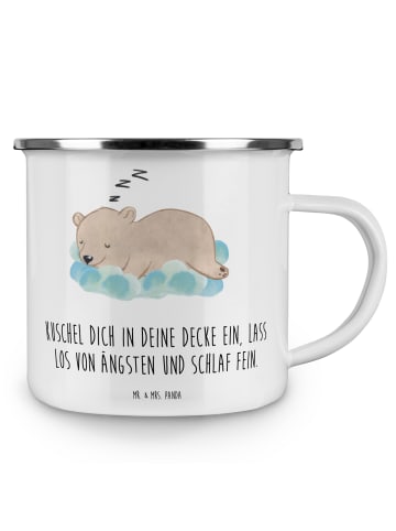 Mr. & Mrs. Panda Kaffeebecher Alleine schlafen lernen mit Spruch in Weiß