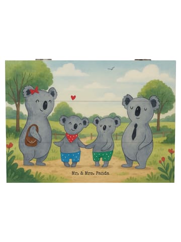 Mr. & Mrs. Panda Holzkiste Koala Familie zwei Design ohne Spruch in Weiß