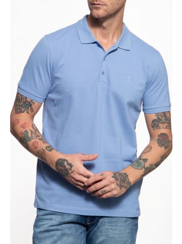 Way of Glory Way of Glory WAY OF GLORY Herren Premium Poloshirt aus hochwertigem Pikee in hellblau