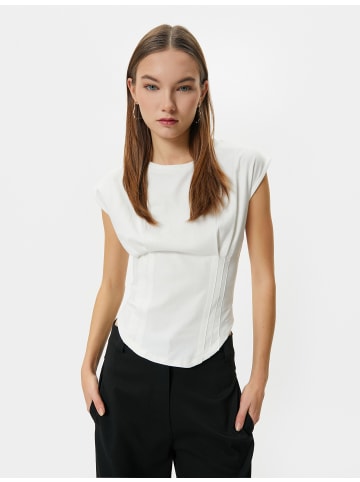 KOTON T-shirt in Ekru
