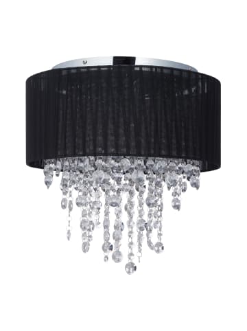 relaxdays Deckenlampe in Schwarz/ Silber - Ø 40 cm