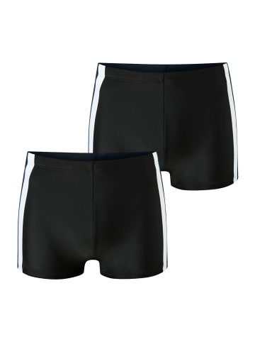 Schiesser Boxer-Badehose Ocean Swim in Schwarz