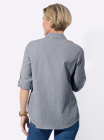 WITT WEIDEN Longbluse in schwarz-weiß-kariert