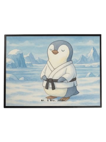 Mr. & Mrs. Panda Schreibunterlage Pinguin Karate Design ohne Spruch in Weiß