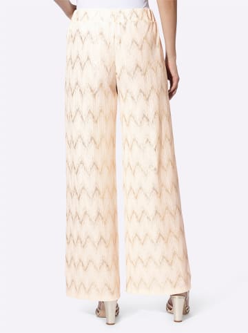 Heine Jersey-Hose in champagner-goldfarben-bedruckt