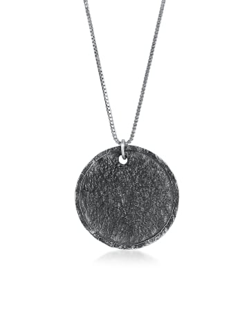 KUZZOI Halskette 925 Sterling Silber Geo in Schwarz