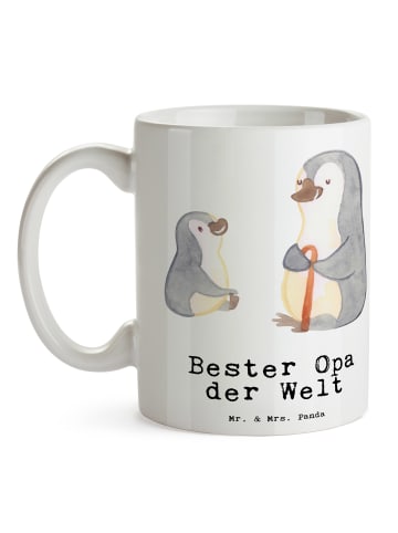 Mr. & Mrs. Panda Becher Pinguin Bester Opa der Welt mit Spruch in Weiß