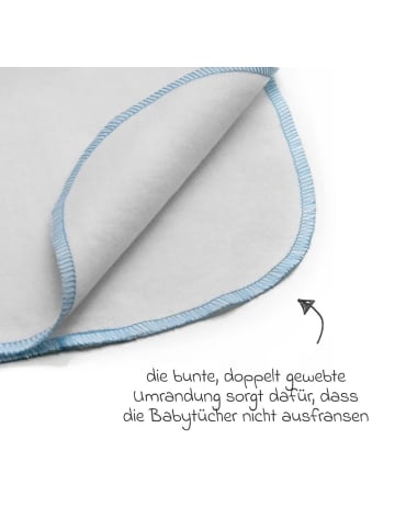 Makian Molton Flanell Baby Waschlappen 9er Pack in weiss