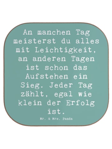 Mr. & Mrs. Panda Untersetzer für Gläser Spruch Leichtigkeit im A... in Meeresbrise