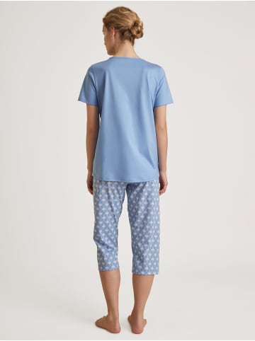 Calida Pyjama in hydrangea blue