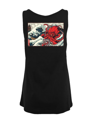 F4NT4STIC Ladies Tanktop Kanagawa Octopus in schwarz