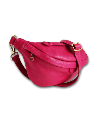 Toscanto Leder Gürteltasche Toscanto Tasche pink ca. 30cm