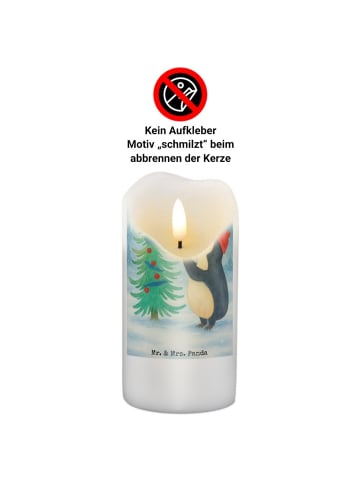 Mr. & Mrs. Panda Stumpenkerze Pinguin Weihnachtsbaum Design ohne... in Weiß