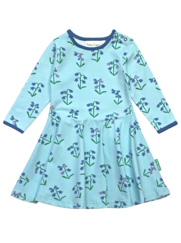 Toby Tiger Skater Kleid mit Glockenblumen Print in blau