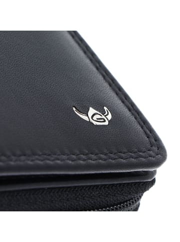 Golden Head Polo Geldbörse RFID Schutz Leder 11.5 cm in schwarz