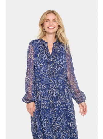 SAINT TROPEZ Kleid ValerieSZ Gerade Passform in Midnight Sail Water Strokes