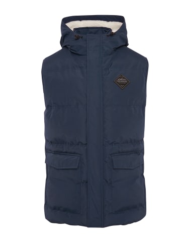 Threadbare Steppweste THB Jacket Gilet Athletic in blau-schwarz