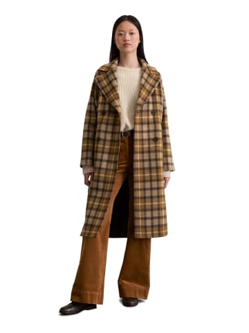 Marc O'Polo Karierter Mantel relaxed in Dark Brown