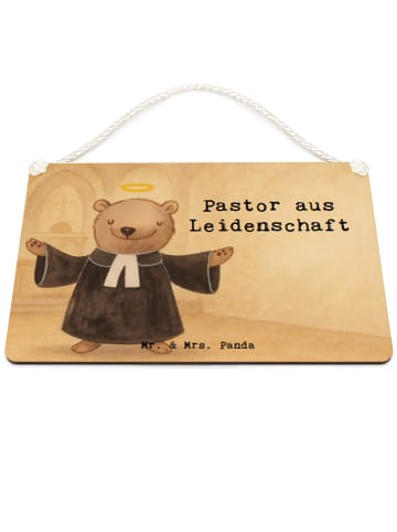 Mr. & Mrs. Panda Schild Pastor Leidenschaft Design mit Spruch in Weiß
