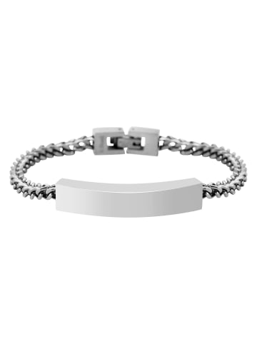 Adeliás Unisex Armband aus Edelstahl 20 cm in silber