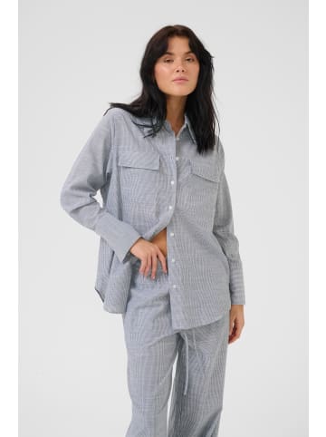 My Essential Wardrobe Langarm - Hemd SkyeMW Casual fit in Dark Sapphire Blue Striped