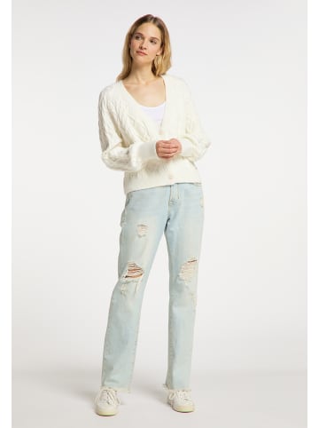 DreiMaster Damen Strickjacke in Wollweiss