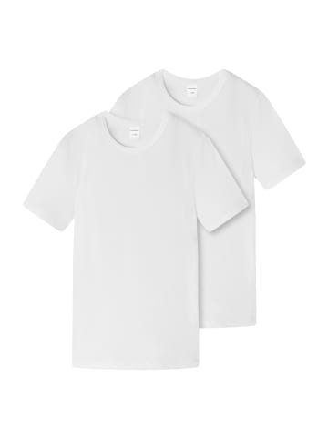 Schiesser Unterhemd / Shirt Kurzarm Teens Boys 95/5 Organic Cotton in Weiß