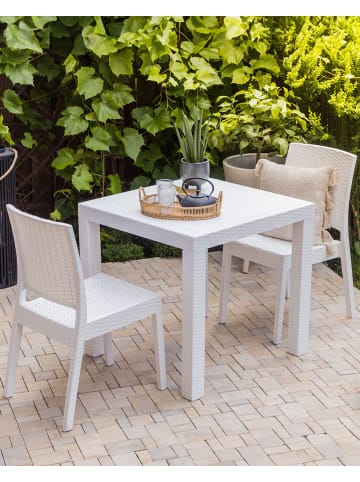 Beliani 2er-Set Esszimmerstuhl FOSSANO in Weiß